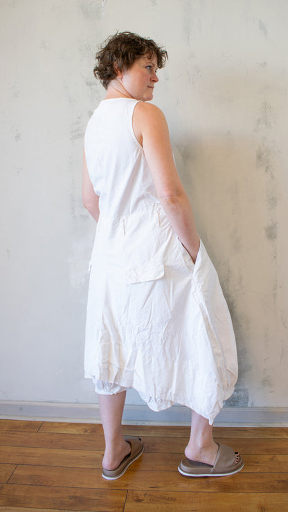 Balloon Pant Jumpsuit in White
