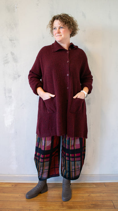 Melange Cardigan in Lava Melange