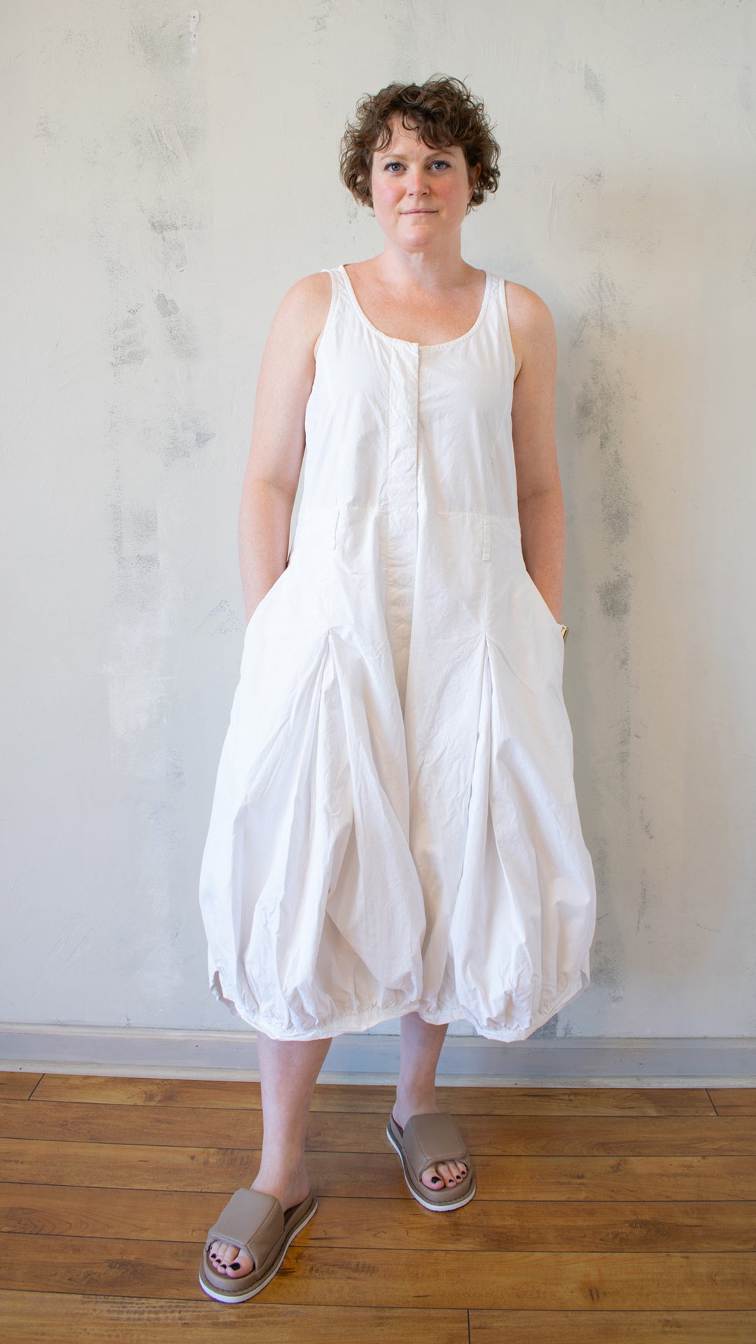 Balloon Pant Jumpsuit in White