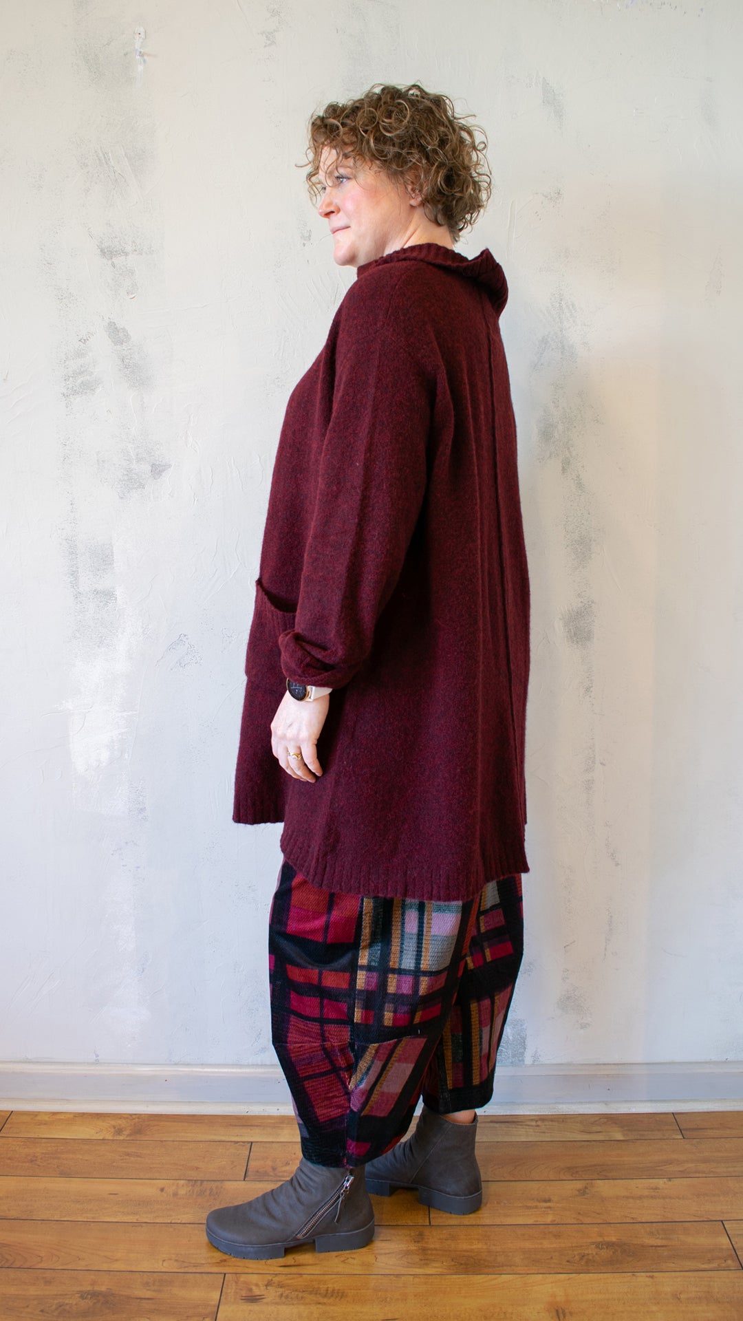Melange Cardigan in Forest Melange
