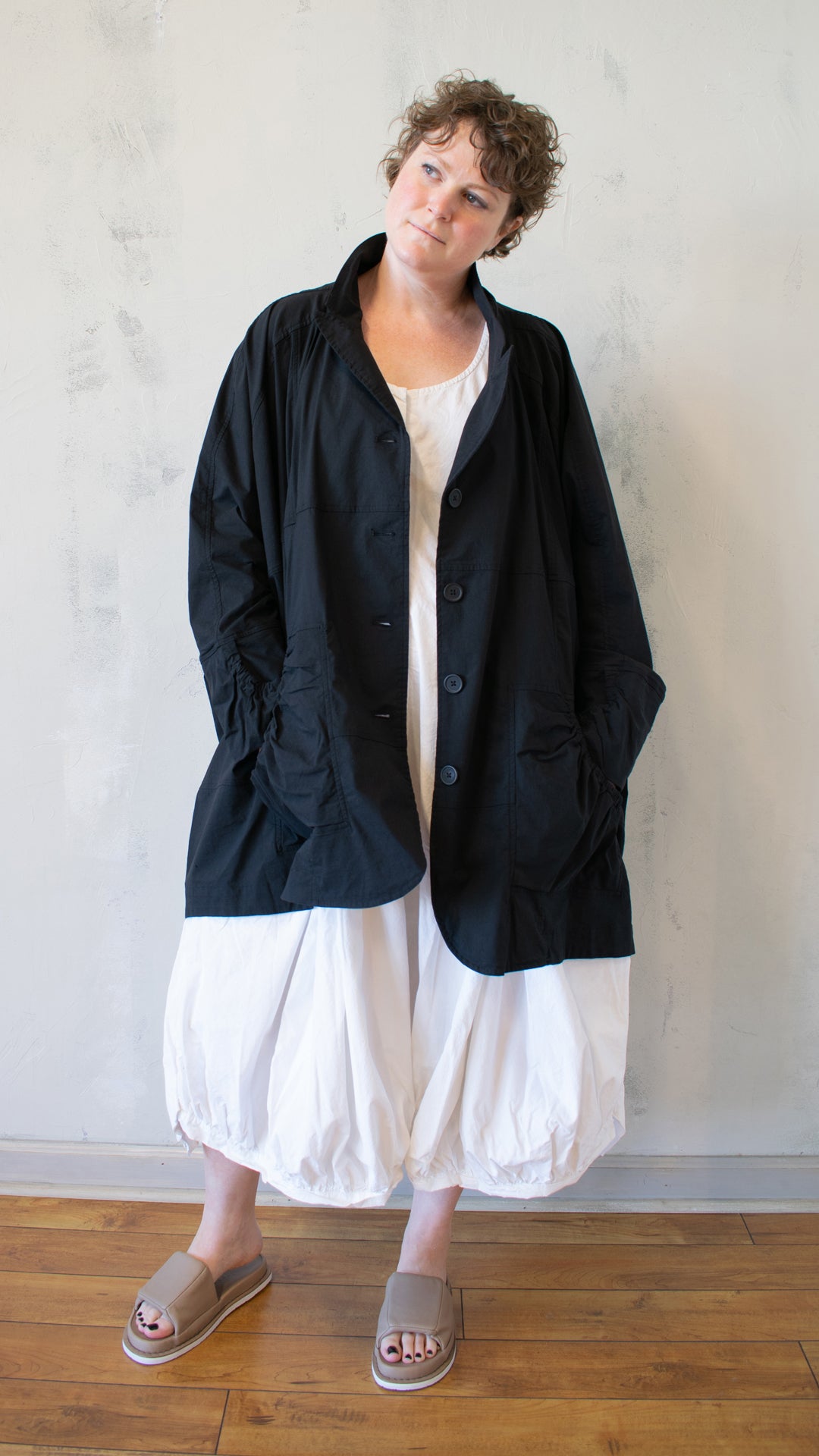 Full Jacket in Stretch Black