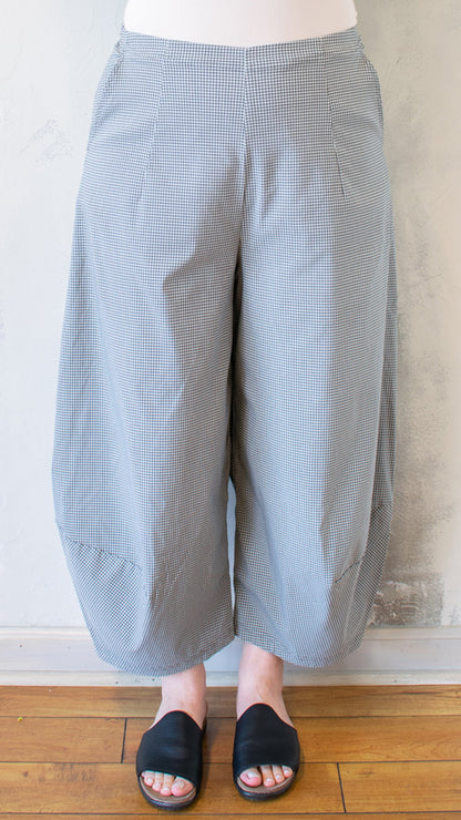 Check Barrel Leg Pant