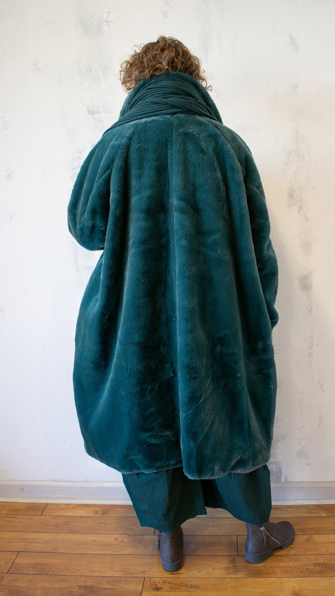 Sculptural Coat in Forest