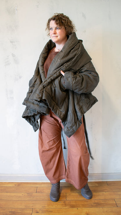 Quilted Cocoon Jacket in Dark Dakar Cloud