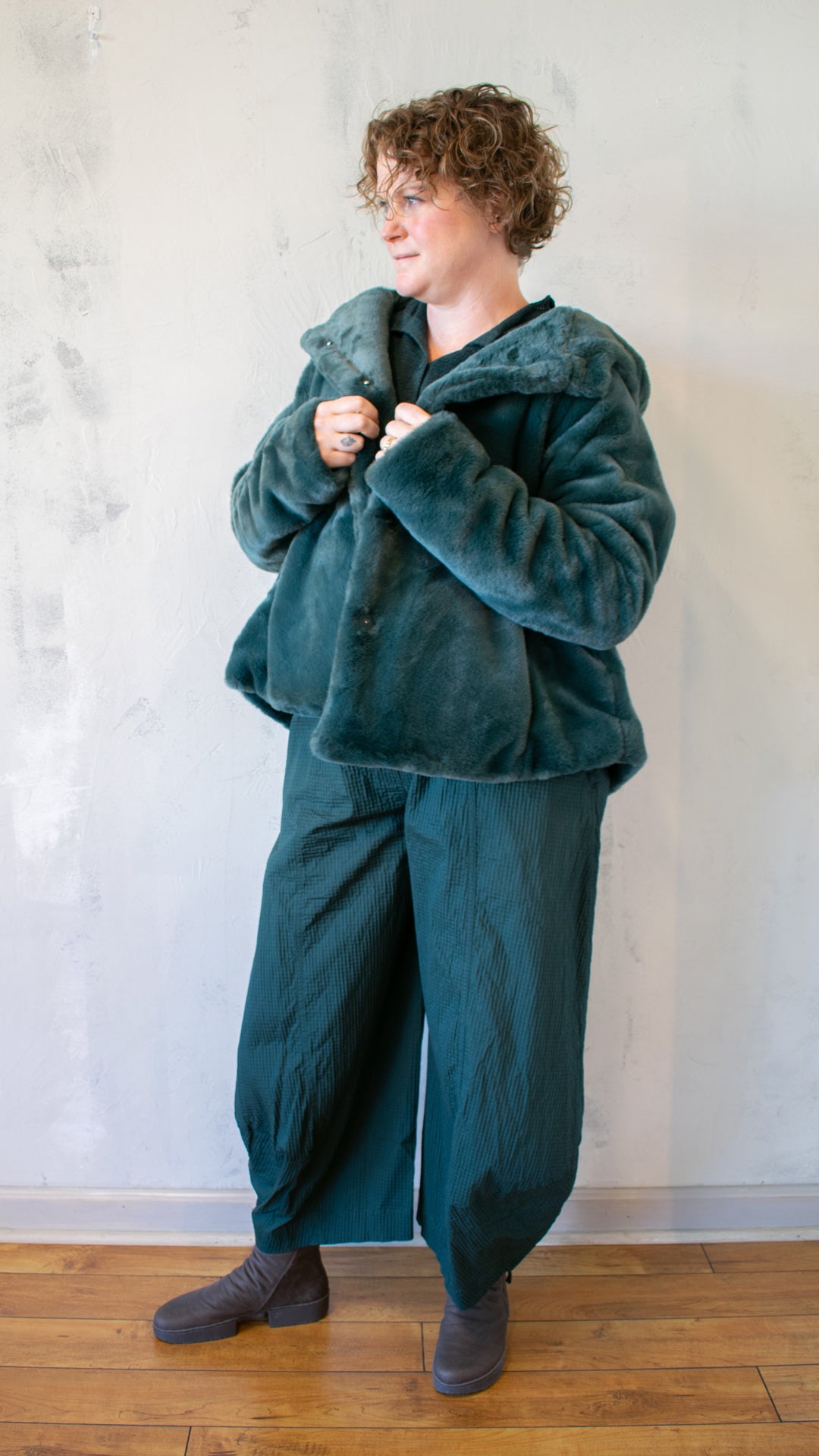 Sculptural Jacket in Forest