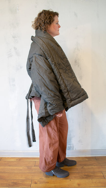 Quilted Cocoon Jacket in Dark Dakar Cloud