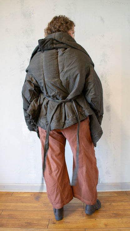 Quilted Cocoon Jacket in Dark Dakar Cloud
