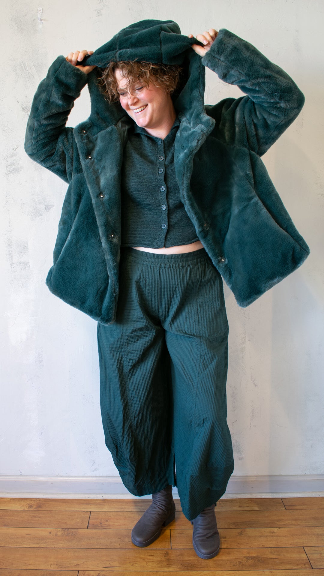 Sculptural Jacket in Forest