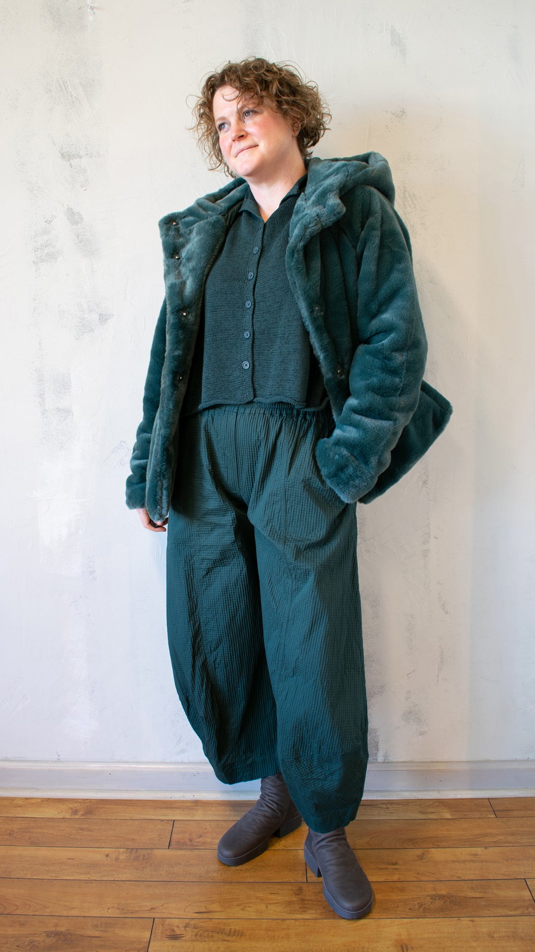 Sculptural Jacket in Forest