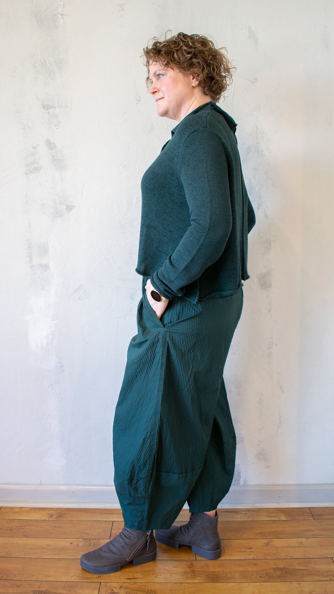 Open Cardigan in Forest