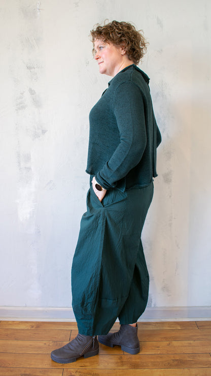 Open Cardigan in Forest
