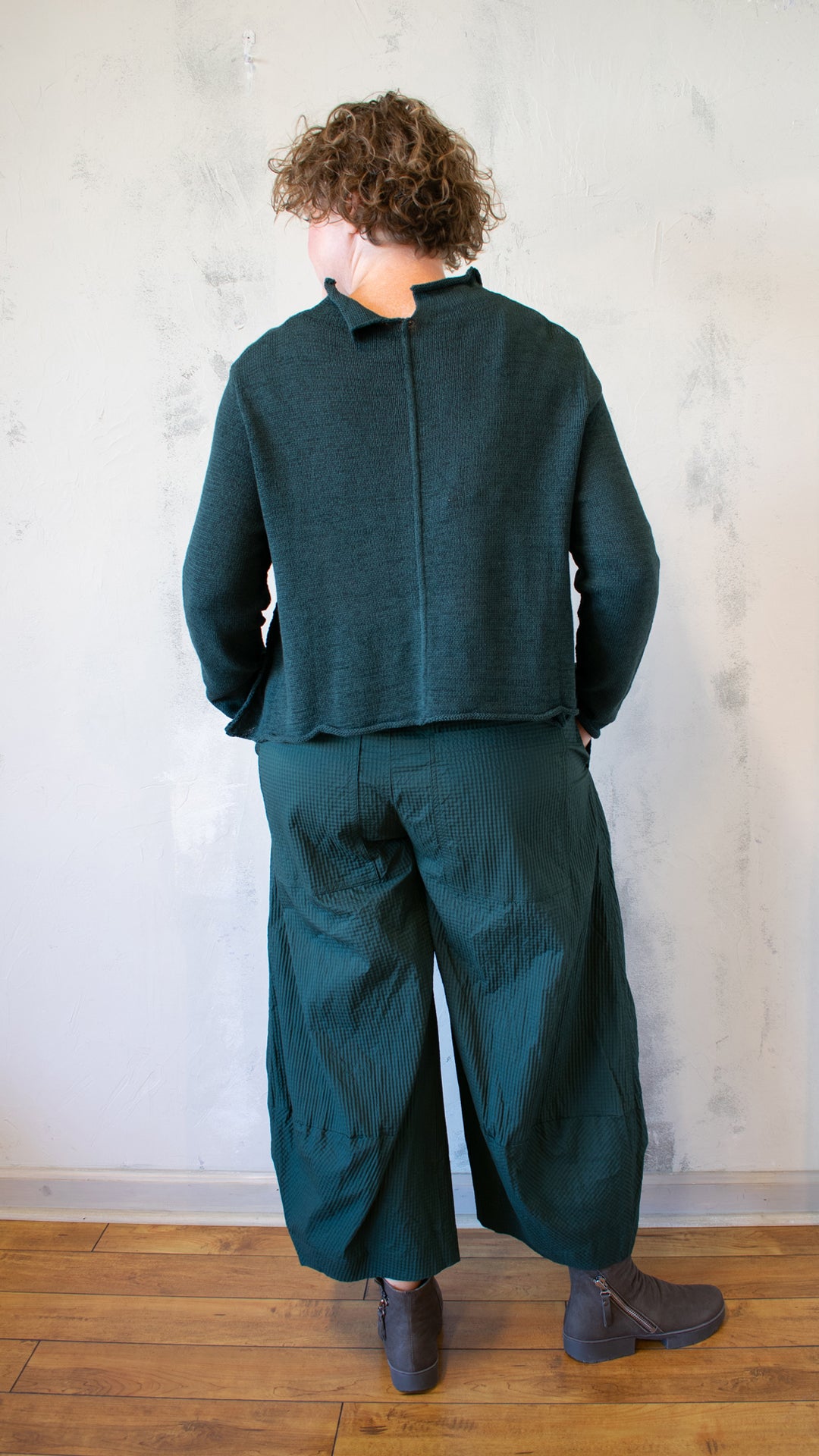Open Cardigan in Forest
