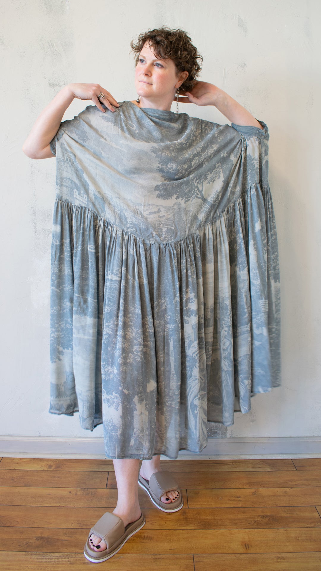 Toile Silk Dress