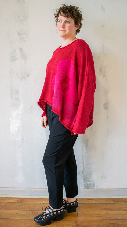 Poppy Velvet Micro Dot Trouser in Black