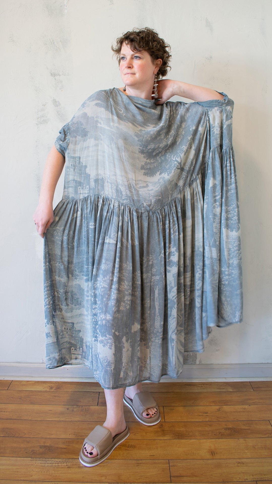 Toile Silk Dress