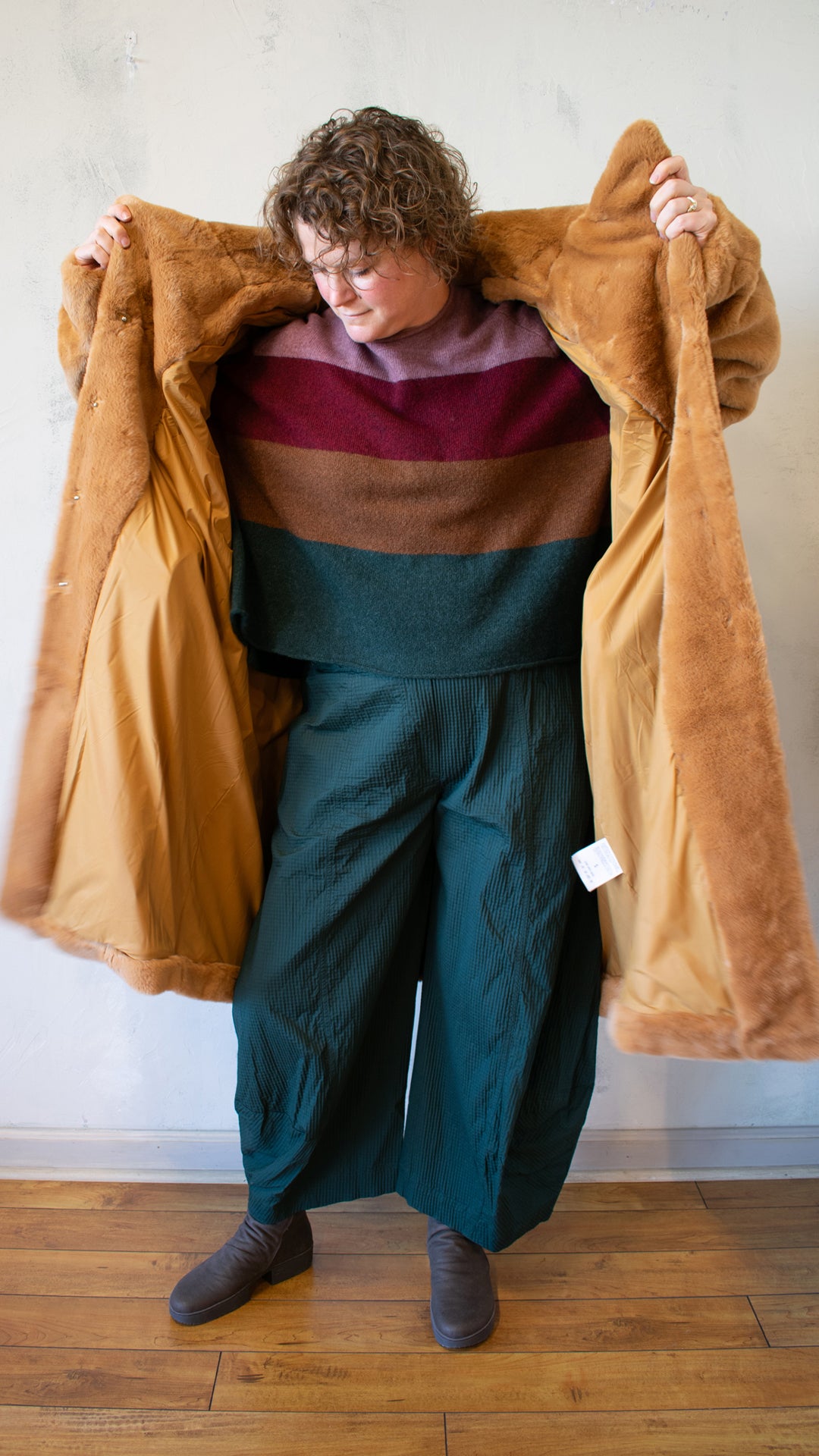 Sculptural Coat in Bronze