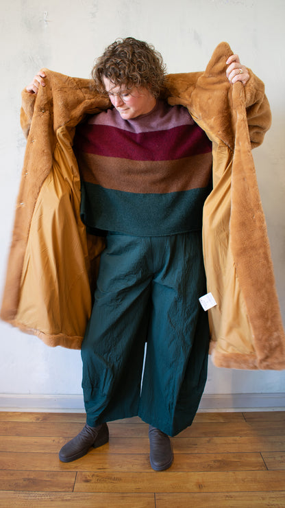 Sculptural Coat in Bronze