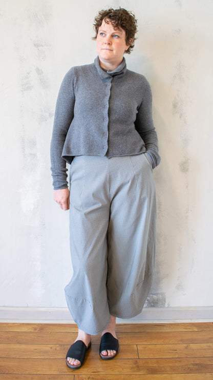 Check Barrel Leg Pant