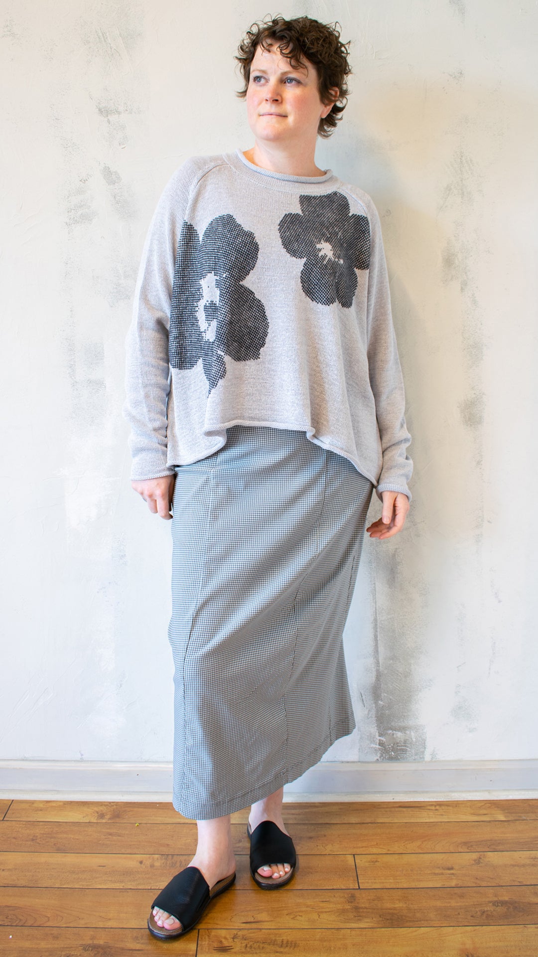 Grey Pencil Skirt