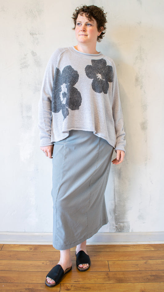 Grey Pencil Skirt