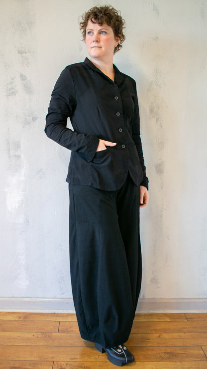 Fitted Micro Velvet Dot Poppy Jacket