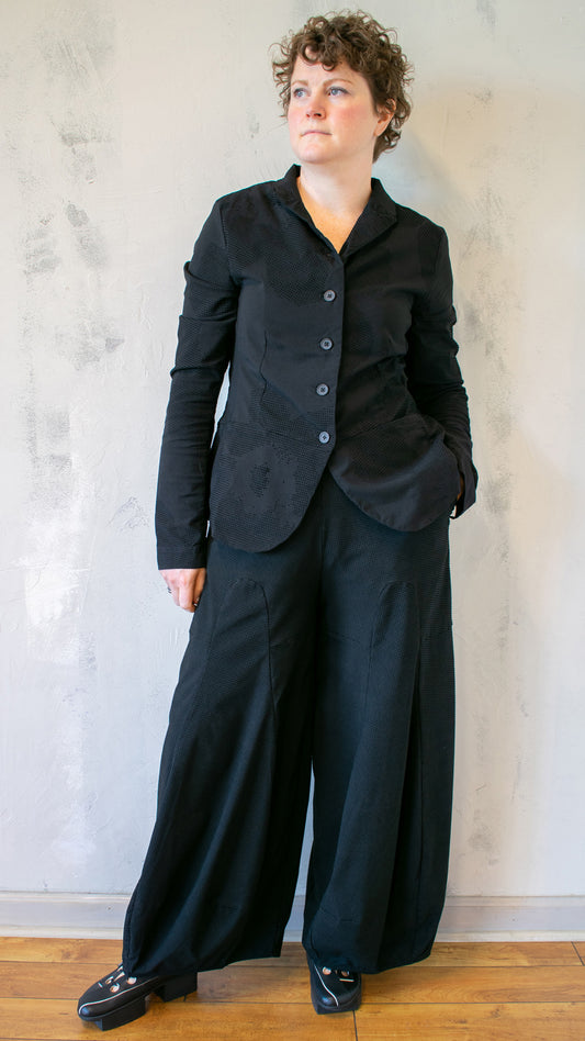 Fitted Micro Velvet Dot Poppy Jacket