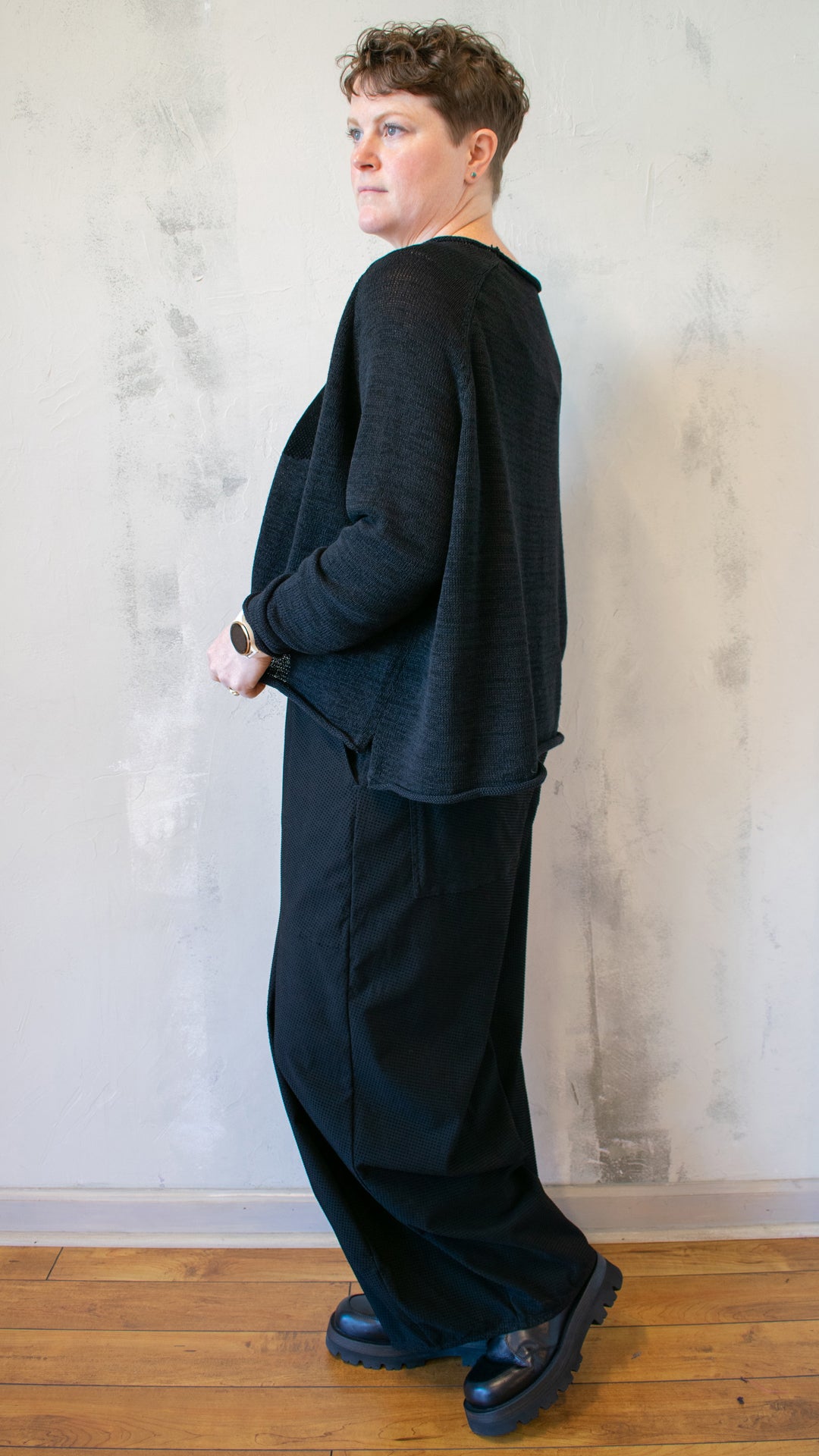 Intarsia Knit Large Poppy Pullover