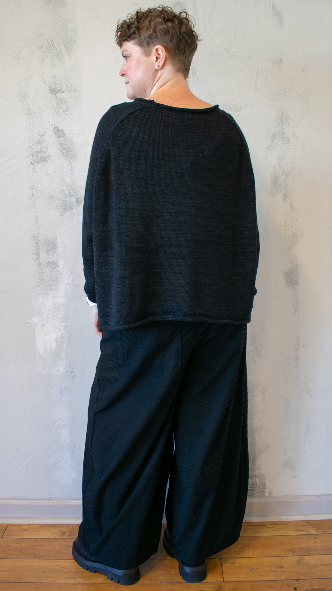 Intarsia Knit Large Poppy Pullover