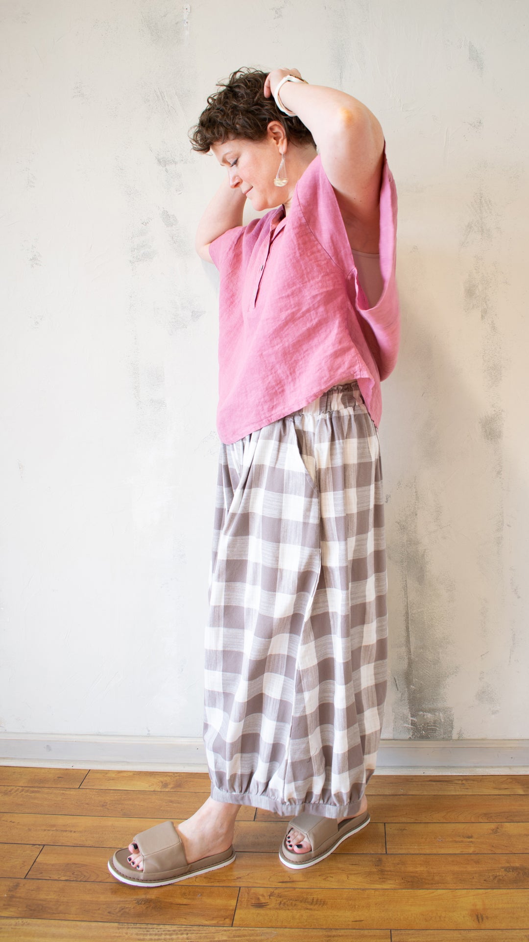 Wide Sleeve Henley Top (Multiple Colors)