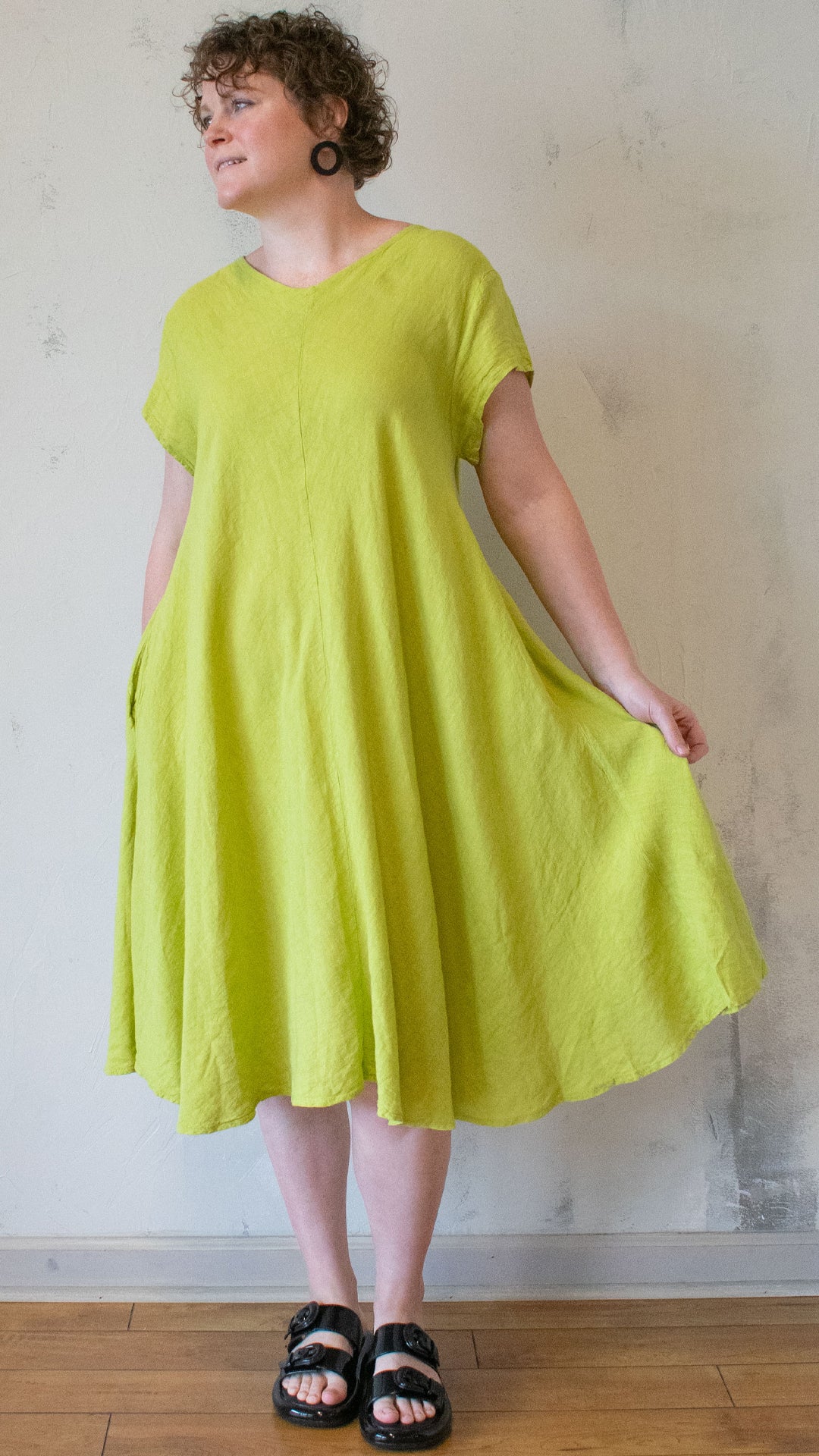 V-Neck Bias Dress (Multiple Colors)