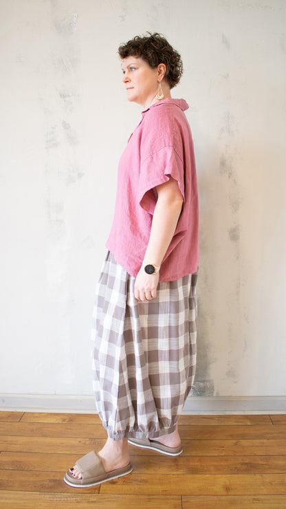 Wide Sleeve Henley Top (Multiple Colors)