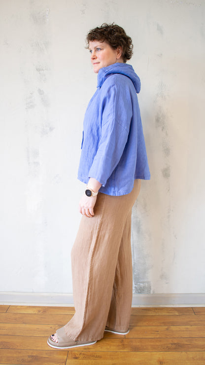 Crop Linen Hoodie (Multiple Colors)