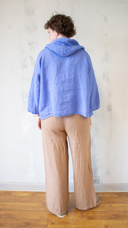 Crop Linen Hoodie (Multiple Colors)
