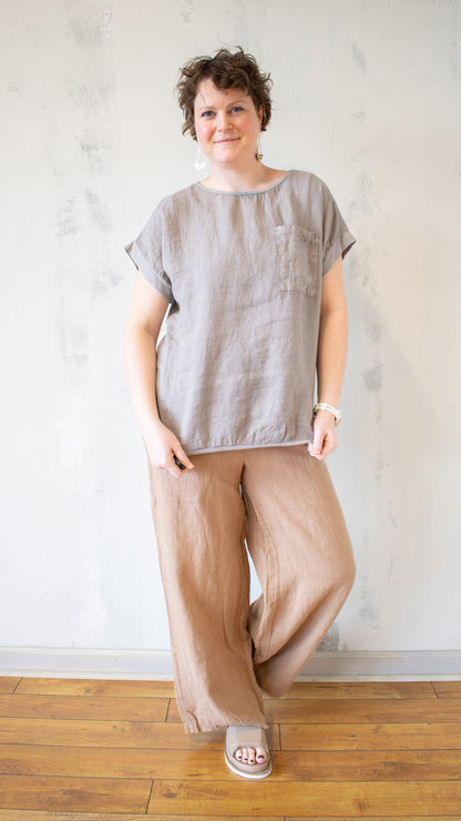 Curved Hem Top (Multiple Colors)