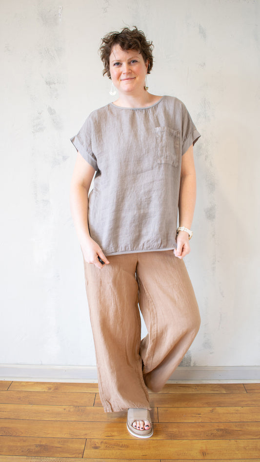 Curved Hem Top (Multiple Colors)