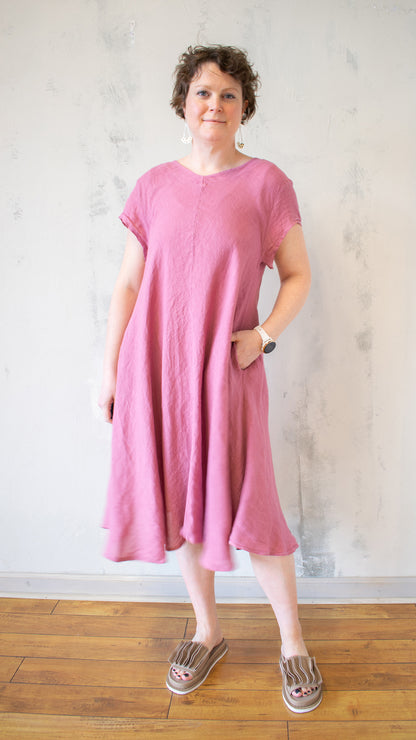 V-Neck Flare Dress (Multiple Colors)