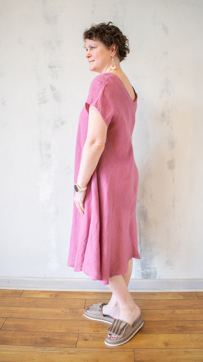 V-Neck Flare Dress (Multiple Colors)