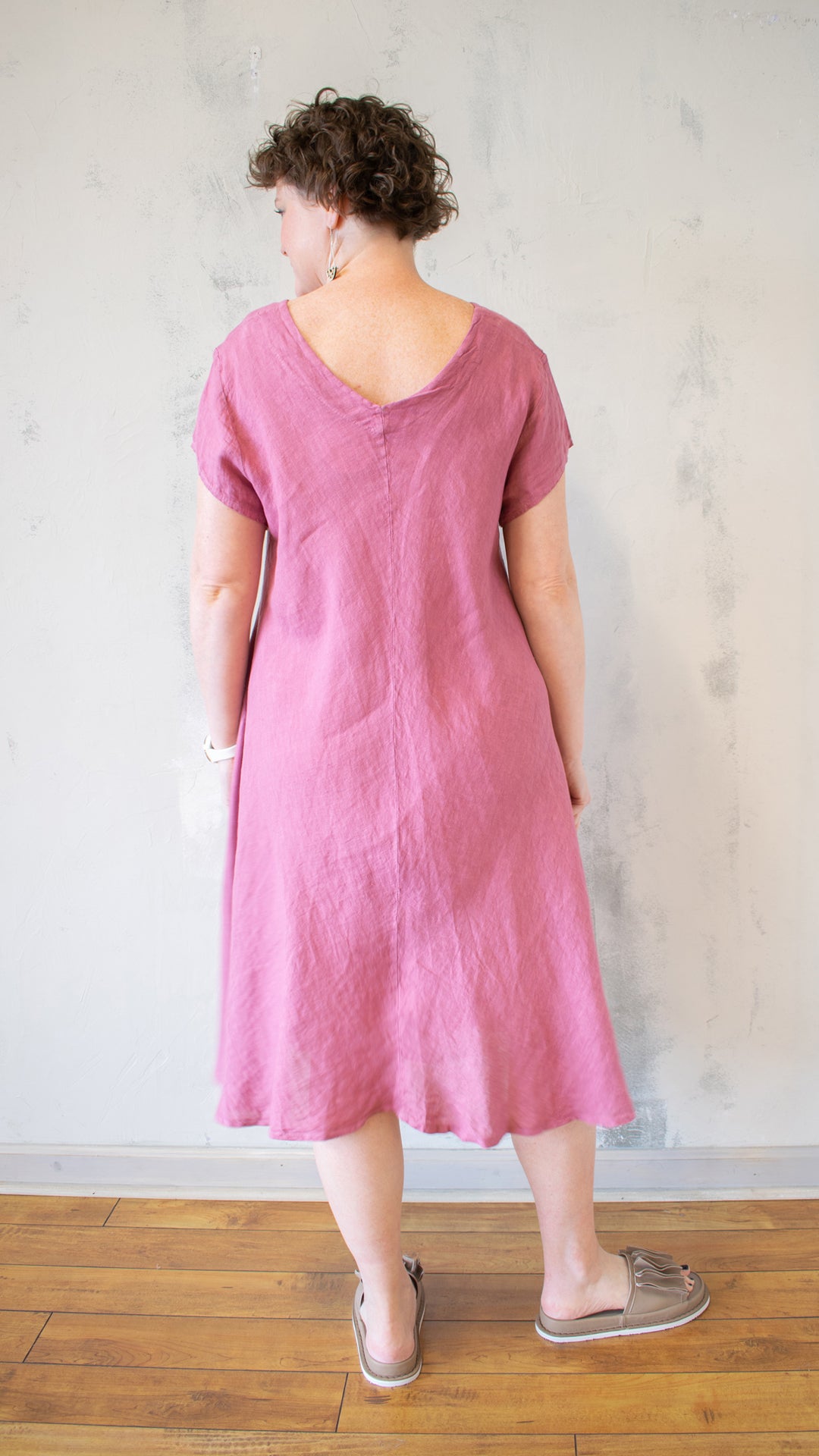 V-Neck Flare Dress (Multiple Colors)