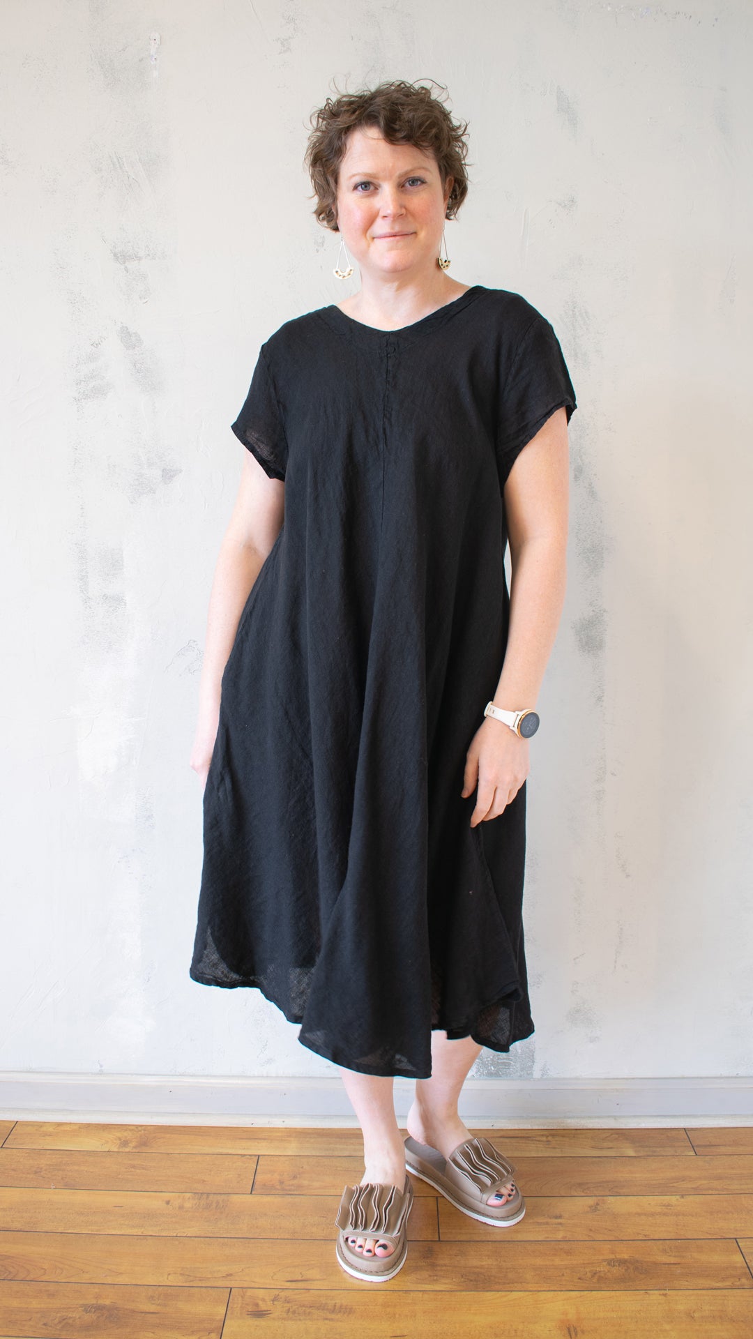 V-Neck Flare Dress (Multiple Colors)