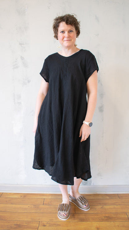 V-Neck Flare Dress (Multiple Colors)