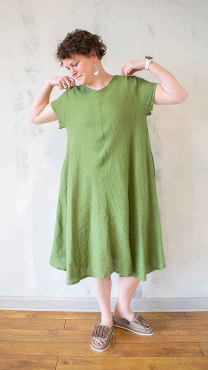 V-Neck Flare Dress (Multiple Colors)