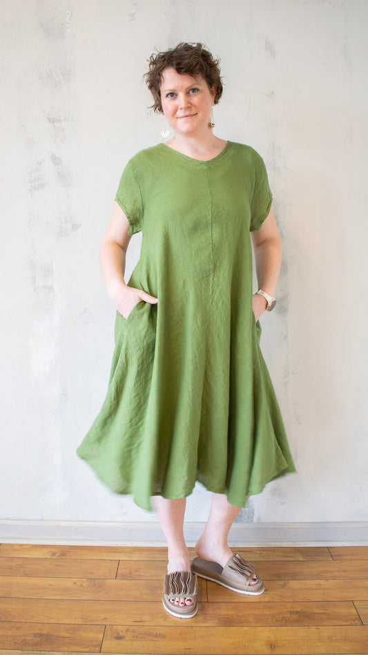 V-Neck Flare Dress (Multiple Colors)