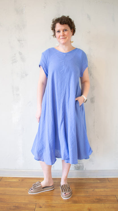 V-Neck Flare Dress (Multiple Colors)
