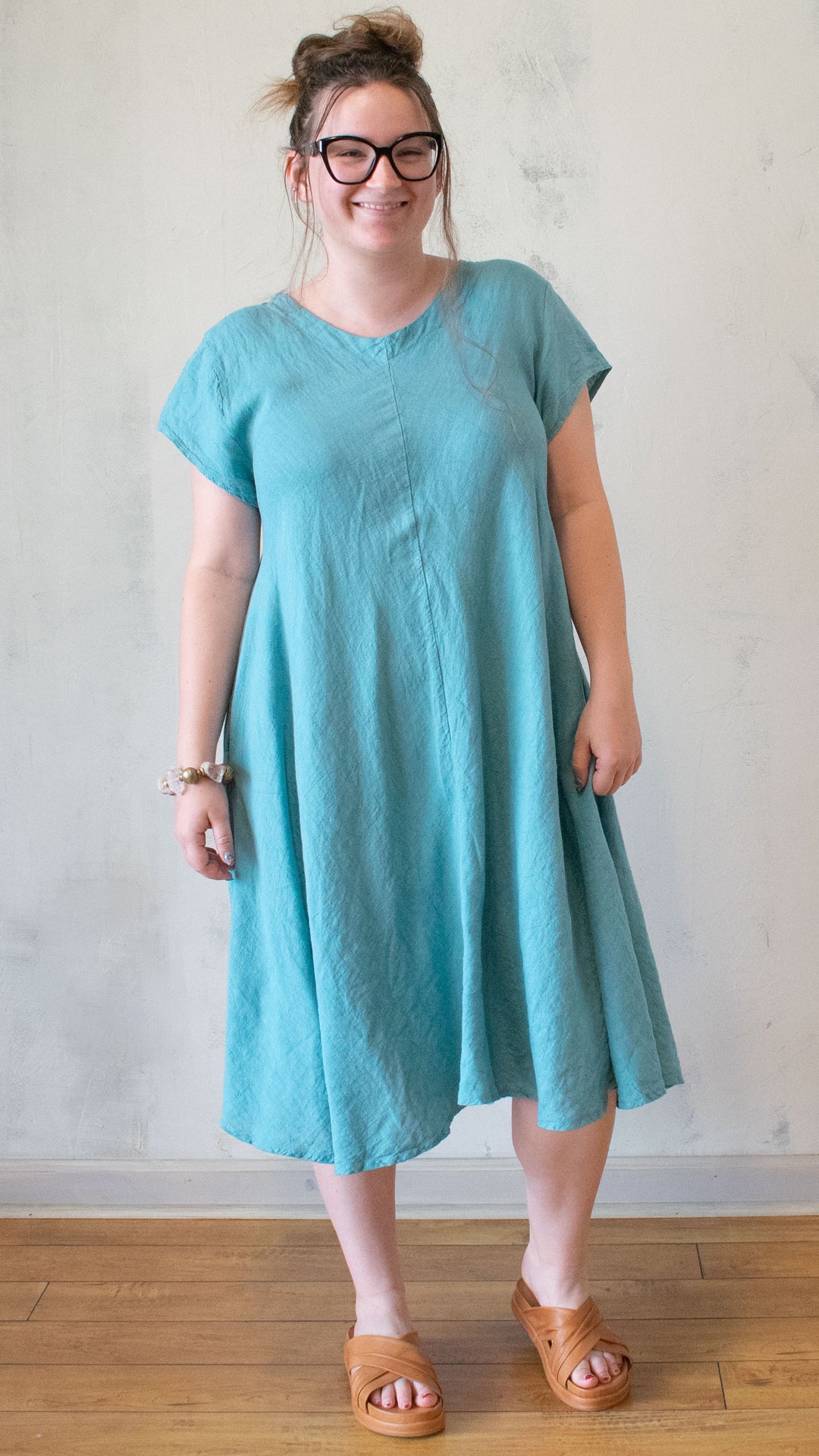 V-Neck Bias Dress (Multiple Colors)