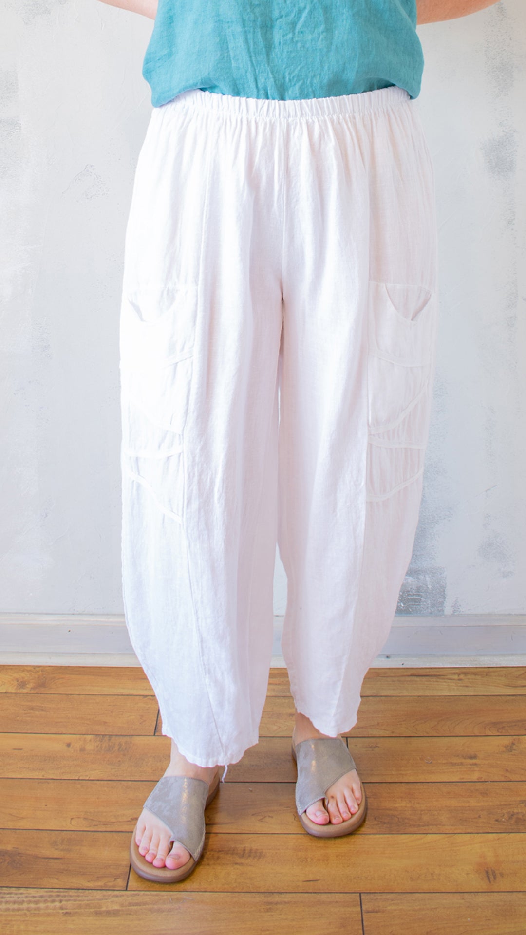 Diagonal Tape Accent Pants (Multiple Colors)