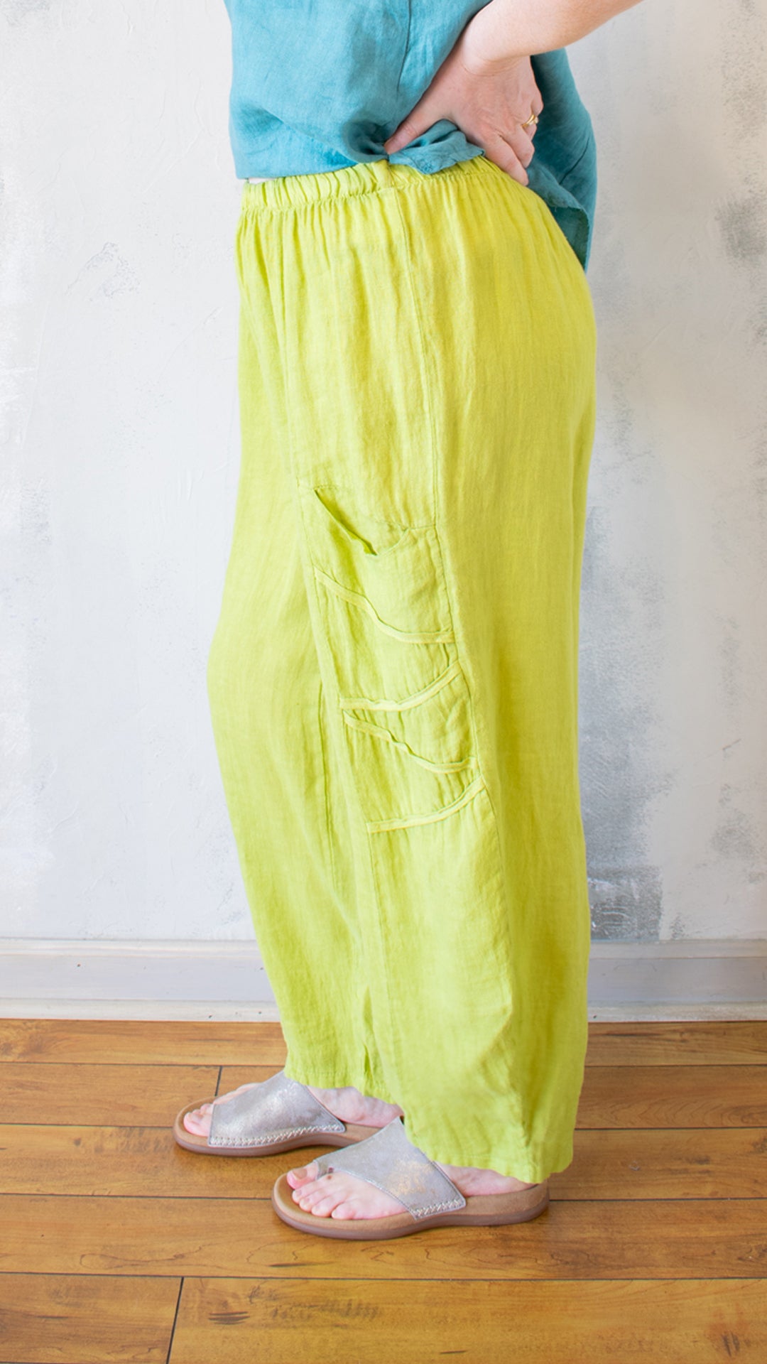 Diagonal Tape Accent Pants (Multiple Colors)