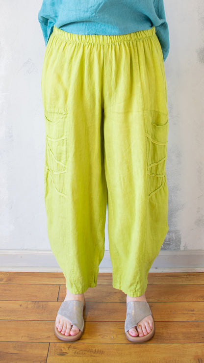 Diagonal Tape Accent Pants (Multiple Colors)