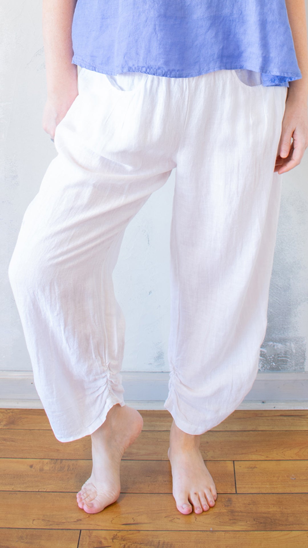 Side Ruched Pants (Multiple Colors)