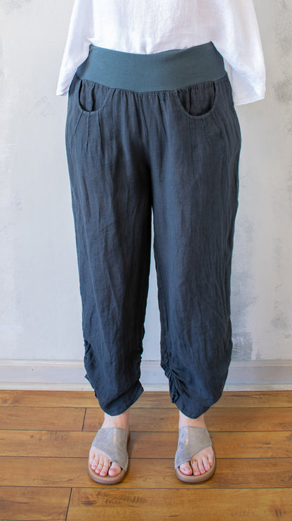 Side Ruched Pants (Multiple Colors)