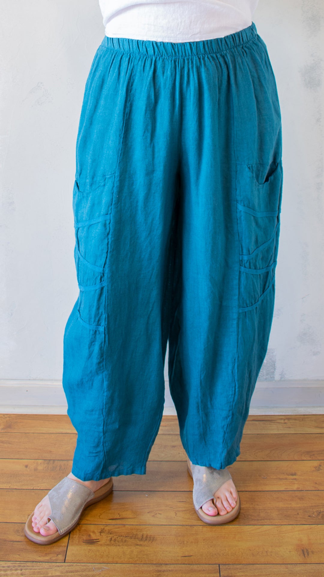 Diagonal Tape Accent Pants (Multiple Colors)